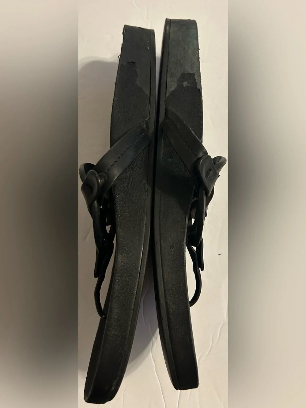 Tory Burch Black Logo Thong Sandals